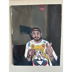 original oil painting signed Liam Matthew Post malone